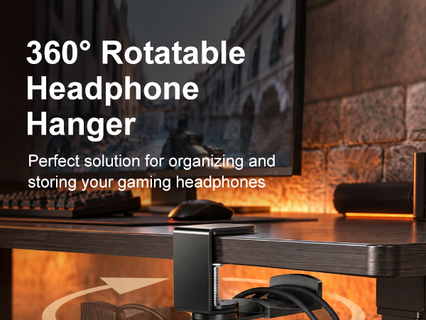 360° Rotatable Headphone Hanger