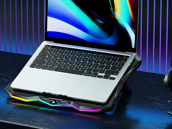 Gaming Laptop Cooling Stand rgb laptop fan cooling pad heat dissipation laptop stand with fan deck