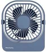 KIEROFIRT Portable Silent Fan Three Wind Speed Adjustment Type-c Charging Interface Non-slip Sili...