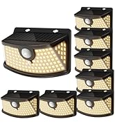Aootek New Solar Motion Sensor Lights 120 LEDs with Lights Reflector,270° Wide Angle, IP65 Waterp...