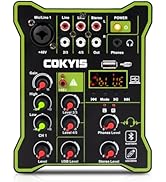 Dj Mixers multi-function 5 Channel Mini Mixer DSP Effects Mixing Console Digital Display Sound Bo...