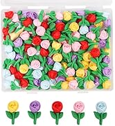 50pcs Slime Charms Cute Resin Rose 5 Colors Resin Charms Flat Back Bulk Mixed Colour