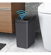 Anborry Bathroom Touchless Trash Can 2.2 Gallon Smart Automatic Motion Sensor Rubbish Can with Li...