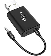 Bluetooth 5.0 Transmitter Receiver Adapter, 3.5mm Portable Wireless Audio Transmitter Receiver Do...