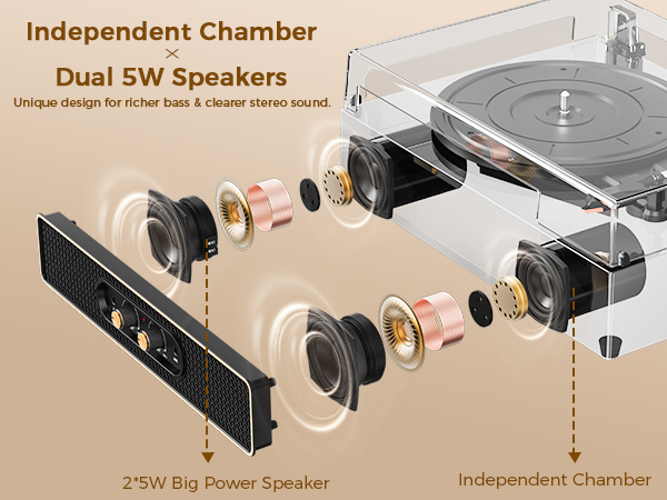 black record player with speakers