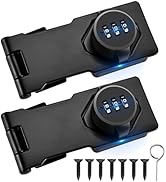 2Pcs Combination Cabinet Locks Baby Proofing, Keyless Closet Door Lock with Screws, 3-Digit Passw...