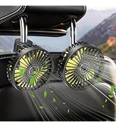 Qidoe Car Fan for Back Seat, USB Powered Portable Fans for Car 360° Rotation Cooling Fans with 3 ...