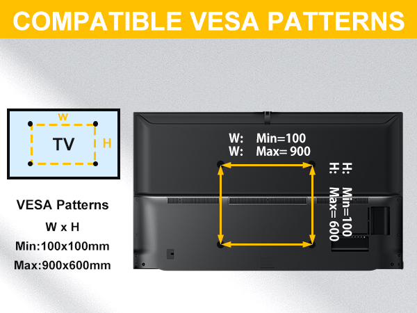 studless tv mount
