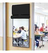 Vatge Classroom Door Window Cover - Small Door Curtain for Narrow Windows, Easy Installation Blac...