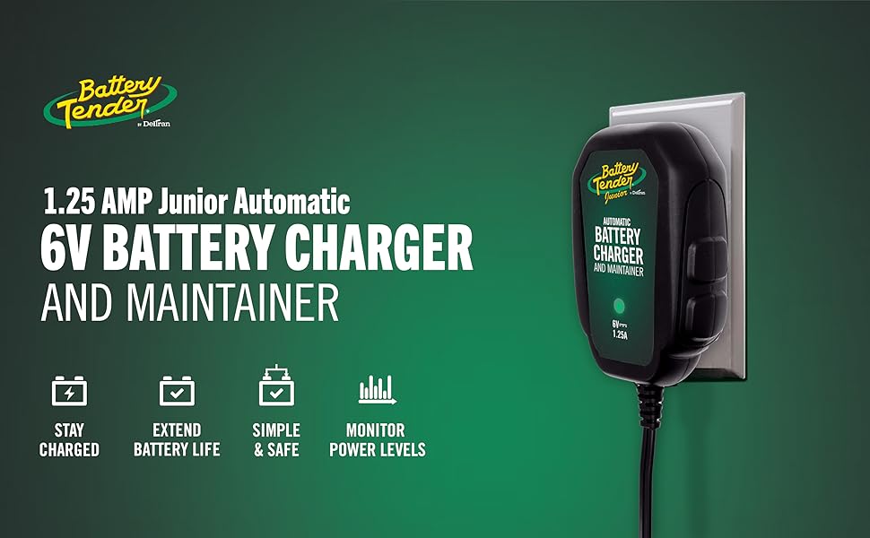 Battery Tender Junior Battery Charger Maintainer 6V 1.25 AMP