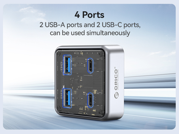 4-Port Alloy USB Splitter