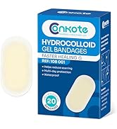 Conkote Hydrocolloid Gel Bandages 20 PCS, FSA or HSA Waterproof Hydrocolloid Bandages, Small Hydr...