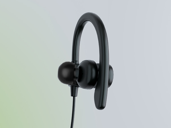 Avantree e171's earhook design close up.