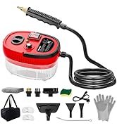 SMAYDA Handheld Steam Cleaner Portable High-pressure Steam Cleaner with 3 Brushes and 1 Glass Scr...