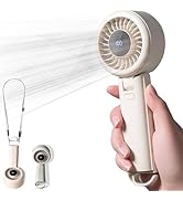 Portable Fan - 3 in 1 USB Rechargeable Handheld Mini Fan, Multifunctional Small Fans with 100 Spe...