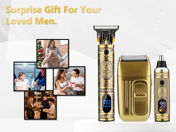 Cordless T-Blade Beard Trimmer Electric Shaver Razor for Men for Hair Cutting Grooming mens shaver