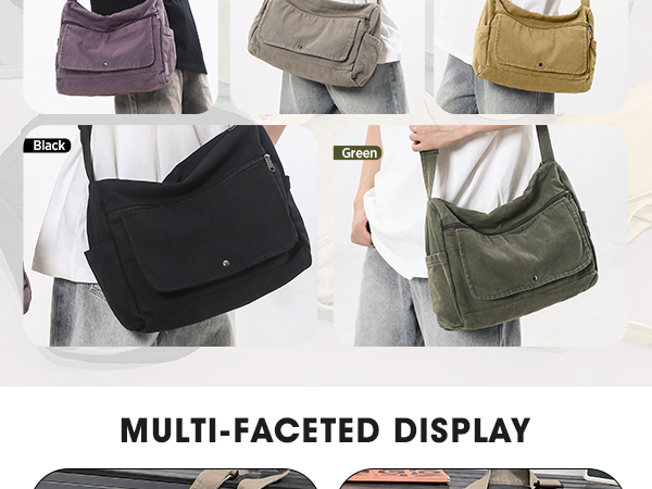 Canvas Crossbody Bag Messenger Bag