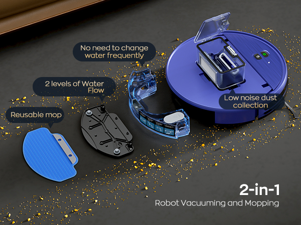 2-in-1 Robot Vacuum and Mop Combo