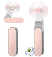 Nezylaf Handheld Mini Fan, 2 Speeds Rechargeable Travel Fan[9-15 Working Hours], Portable USB Sma...
