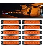 FXC 10X 12V 6 LED 3.8" Truck Bus Boat Trailer RV Side Marker Indicators Light Lamp Amber