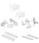 Ubbi Safety Bundle, Safeguarding and Baby Proofing Set, Includes 36 Outlet Covers, 16 Table Corne...