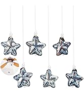 BENECREAT 6 Packs Starfish Fan Light Pull Cord Ornaments, 5.1 Inch Ceramic Ceiling Fan Pull Cord ...
