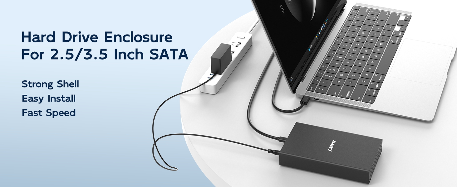 MAIWO External Hard Drive Enclosure for 2.5 3.5 inch SATA HDD SSD