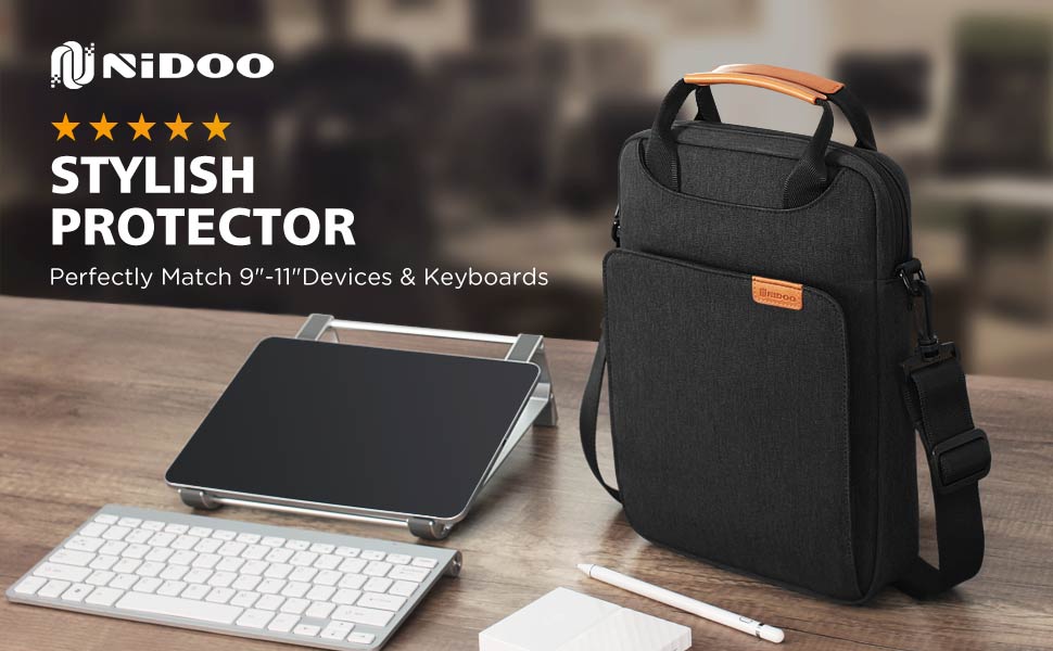 NIDOO Tablet Bag for Business, Laptop Shoulder Bag