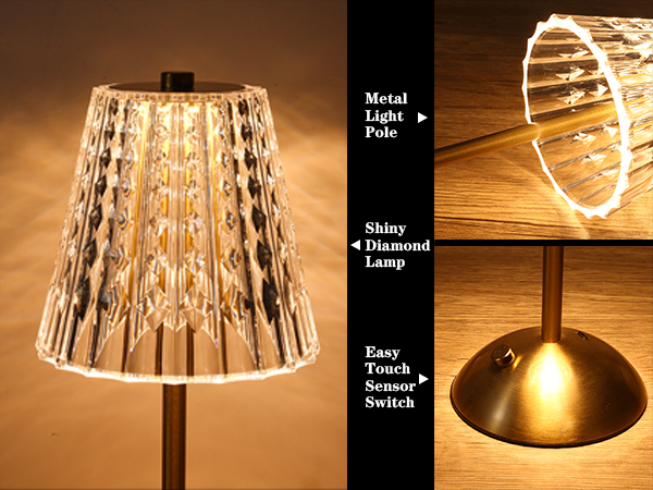 Easy Touch Control Crystal Lamp