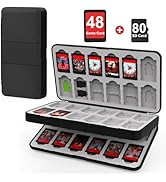 iPLYGAM Switch Game Case for Nintendo Switch 2/Switch/OLED/Lite with 48 Slots and 80 Memory Micro...