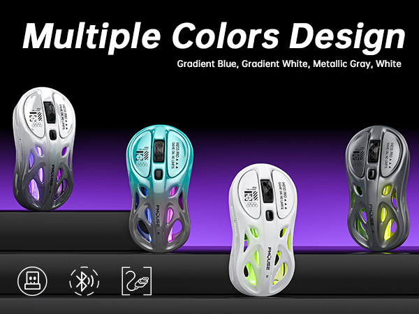 Tri-Mode Wireless Mouse (2.4G/Bluetooth/Wired)