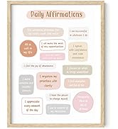 Haus and Hues Positive Affirmations Wall Decor – Framed Inspirational Wall Art For Women, Encoura...