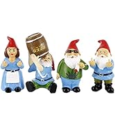 Gnometastic Mini Gnomes Gift Set of 4, Gnomes Behaving Badly - Funny Garden Gnomes Outdoor Decora...