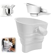 Flour Funnel for KitchenAid Mixer, Foldable Silicone Attachment with Hanging Hole for Artisan KSM...