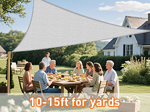 10-15ft for yards