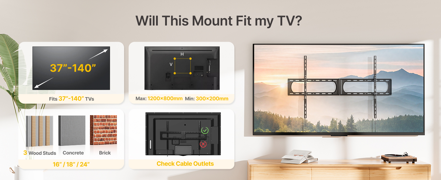 85 inch tv wall mount fixed