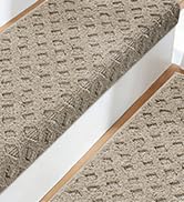 JSEI Bullnose Carpet Stair Treads, 14 Pcs Non Slip Stair Treads for Wooden Steps Indoor with TPE ...