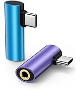 Samsung S25 Edge Aux Adapter USB C, Right Angled Type C to 3.5mm Audio Jack Adapter for Galaxy Z ...