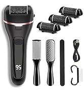 Electric Callus Remover for Feet with 3 Roller Heads 2 Speed Rechargeable Waterproof Foot File Pe...