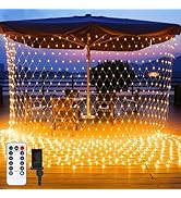 Clearzen 360 LED Net Lights 12FT x 5 FT Connectable Waterproof String Lights with 8 Modes Outdoor...