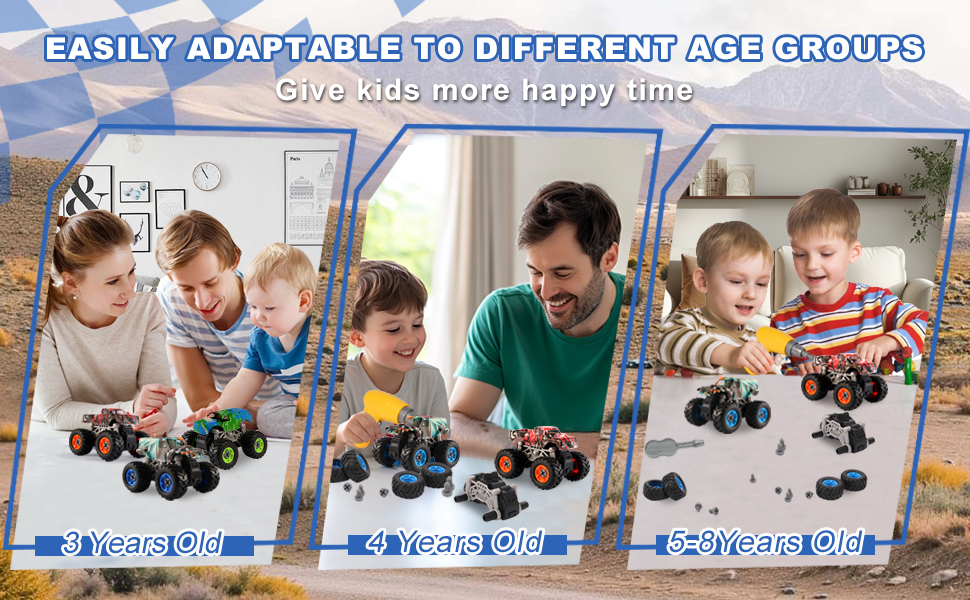 monster truck toys Take Apart Toys STEM Toys Educational Building Toys