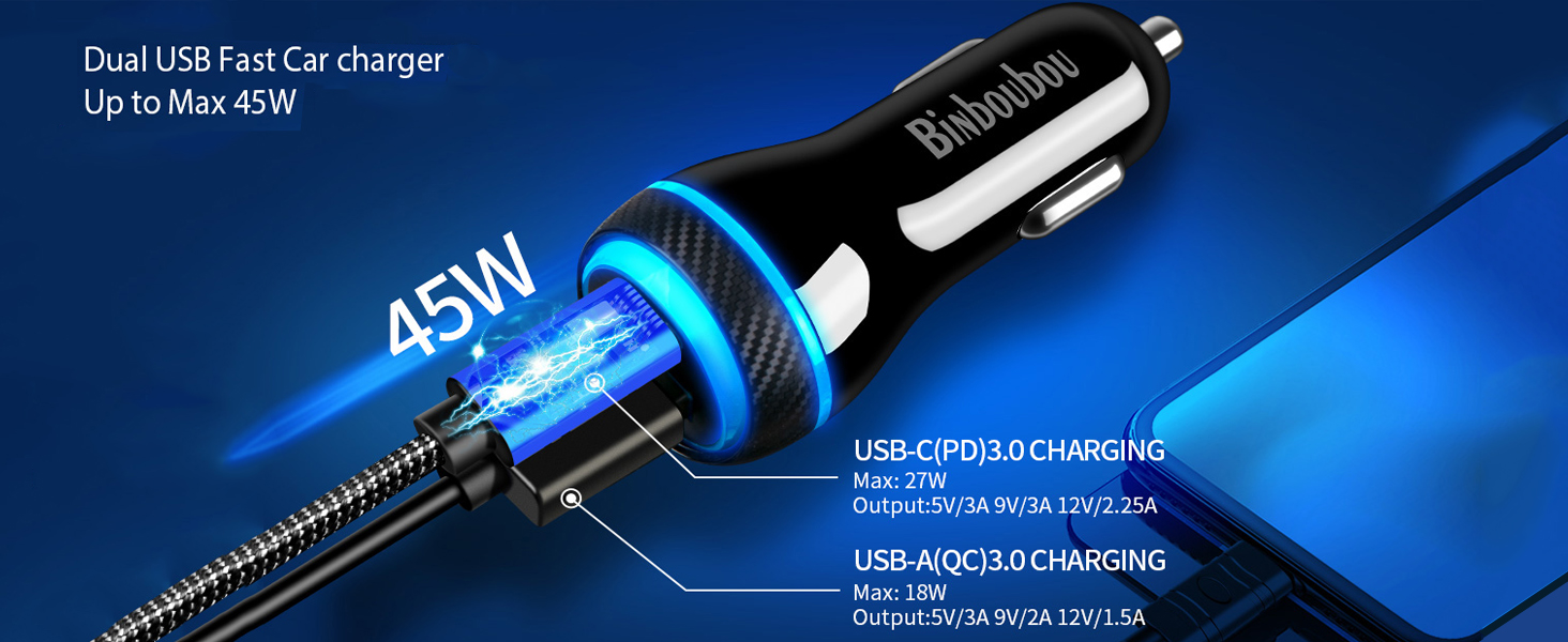 Dual USB C&amp;amp;A 45W Max