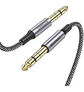 MOSWAG 1/4 Inch TRS Cable 6.6Ft/2M,1/4 Inch TRS Instrument Cable Balanced Stereo Hi-Fi Sound Auxi...