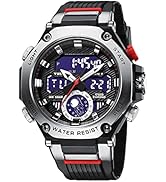 FANMIS Mens Digital Sports Watches Multifunctional 50M Waterproof LED Alarm Backlight Watch