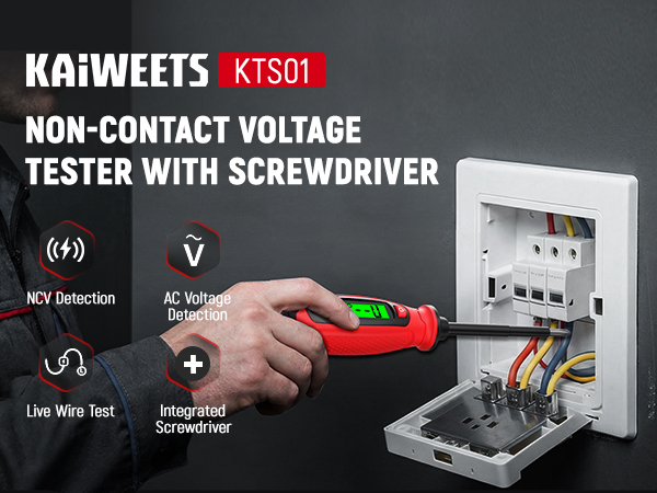 2-in-1 screwdriver voltage tester for electrical repair