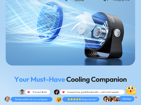 small desk fan usb fan portable fans camping accessories