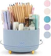 SKYDUE 360 Degree Rotating Desk Organizer, Dual-Purpose Pencil Pen Holder for Desk, Rotating Desk...