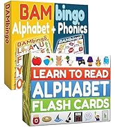 Bambino Tree Alphabet and Phonics Bingo - Alphabet Flash Cards ABC Jumbo Flash Cards for Kids 3-6...