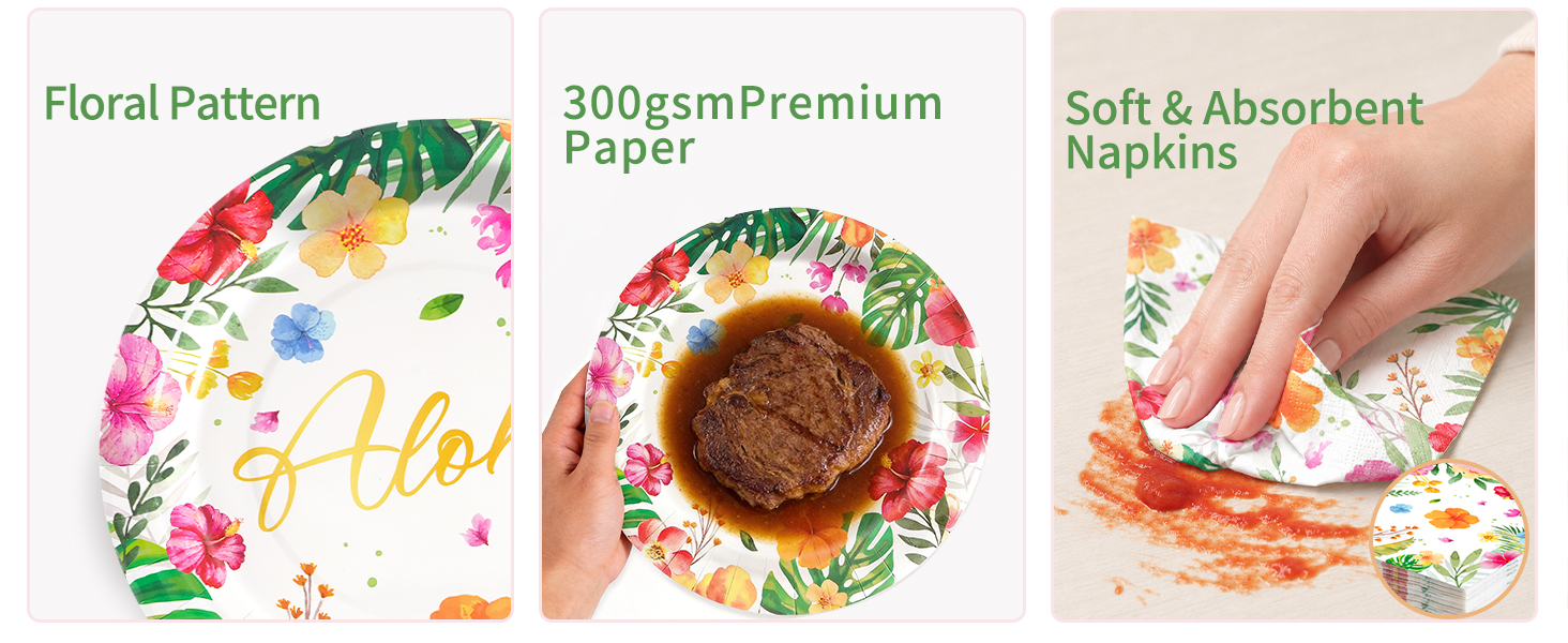 paper plate and napkins
