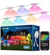Lepro EE1 AI Permanent Outdoor Lights with Dual-Output, 300ft 180 LED RGB+IC Smart Outside Light ...